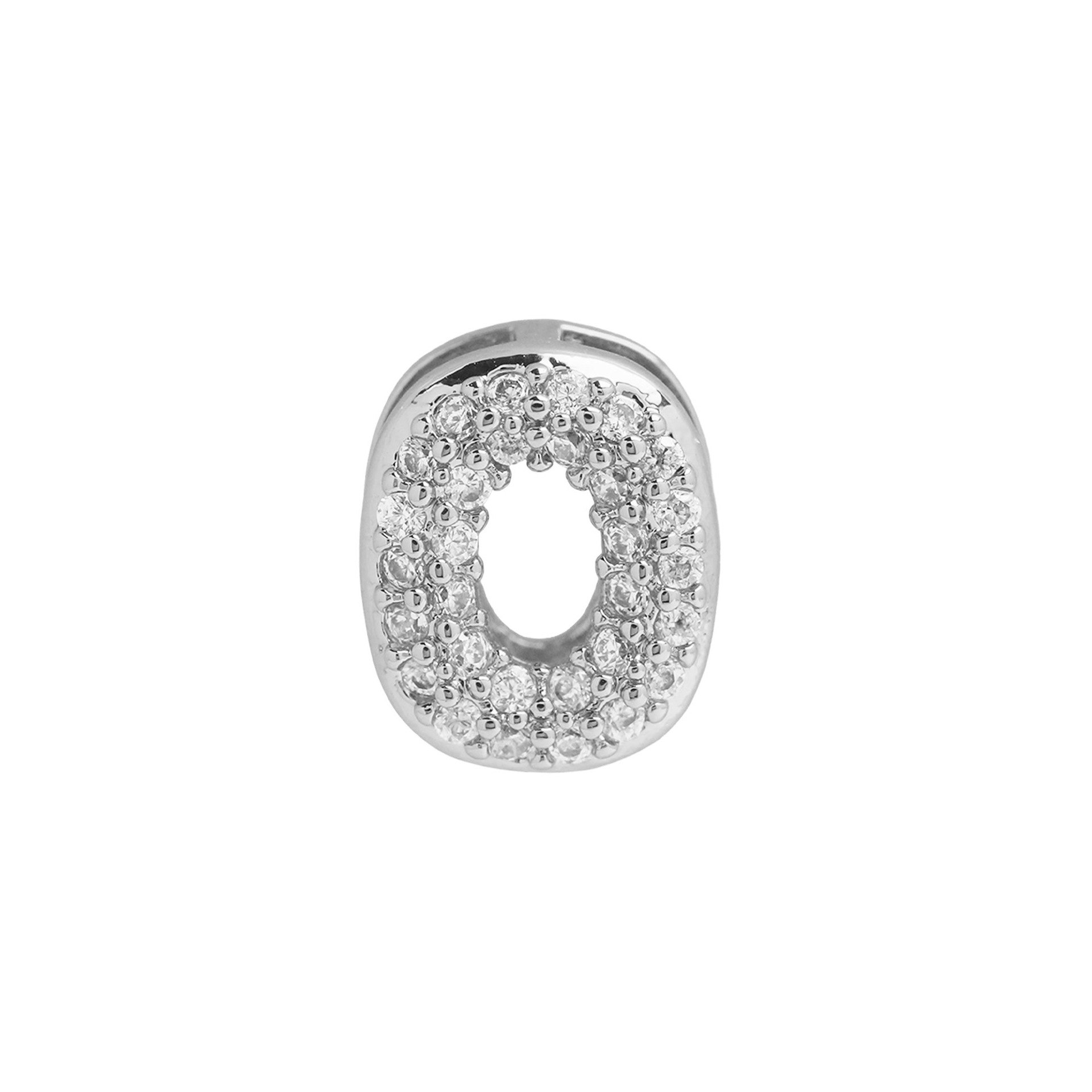 silver pendant O