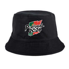 01跨境一件代发2026足球球迷助威印花遮阳太阳帽男女渔夫帽