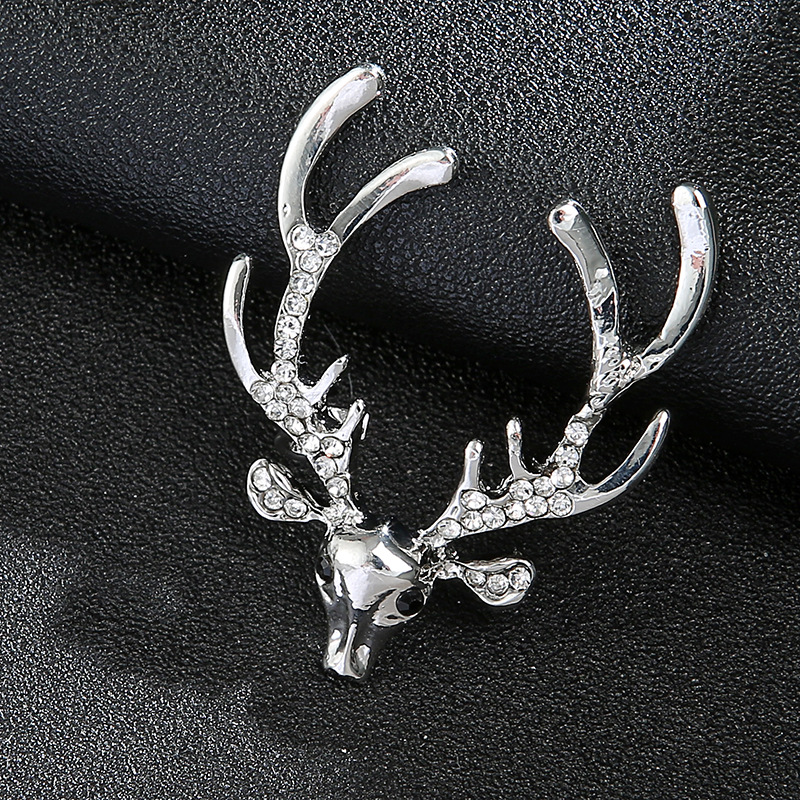 Hip-Hop Shiny Pin Printing Leaf Crown Alloy Hollow Out Inlay Rhinestones Unisex Brooches display picture 18