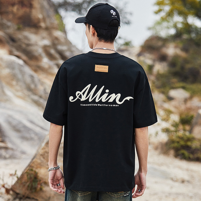 クロスボーダー GURBAKS 夏新作 半袖 Tシャツ メンズ イン トレンド 万能 半袖 アメリカン プリント ルーズ|undefined
