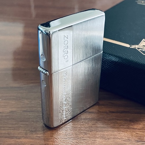 zorro brass kerosene windproof lighter personalized creative ultra-thin square corner glossy classic kerosene machine