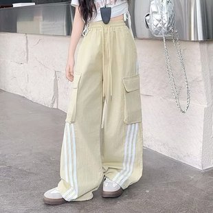 Girls' Cargo Pants Summer New Children's Street Dance Sports Pants Japanese Style Brandless Trendy New Artistic Lazy