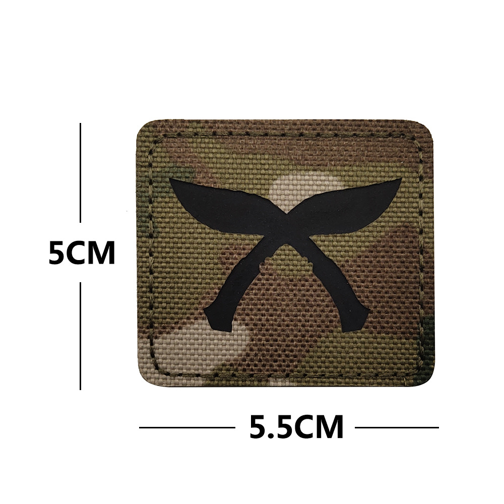 Taizhong en stock reflexión infrarroja animal escorpión Pegasus ratón reflectante Velcro camuflaje cuadrado etiqueta de la insignia