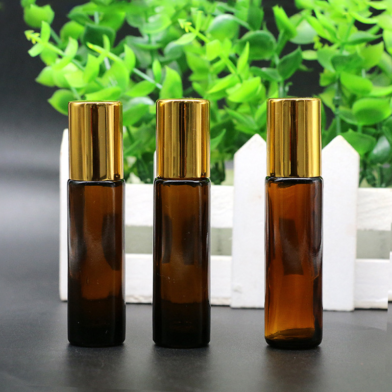 10ml 滚珠瓶走珠眼霜瓶小棕瓶精华液瓶按摩瓶唇油小型化妆品瓶
