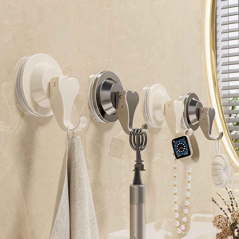 Suction hook vacuum hook bathroom kitchen toilet suction wall-type non-perforated towel sticky hook tile hook Suction hook vacuum hook bathroom kitchen toilet suction wall-type non-perforated towel sticky hook tile hook