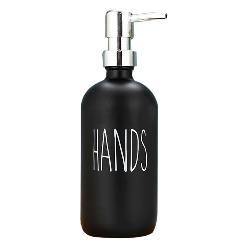 Amazon 16,9 oz loción de vidrio sub-botella 500ml sub-botella desinfectante de manos botella vacía de vidrio botella de jabón
