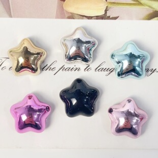 16mm advanced electroplating metal texture expansion star diy mobile phone case hairpin bag shoe buckle material wholesale