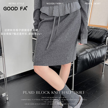 GOOD FA 2025���ﶬ��ϵ��������ײɫƴ��ë֯��ȹ 25529B