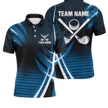 Men's 3D Golf Print Pole, Short Sleeve Pole with Fashion Style, Polo Formal t Shirt