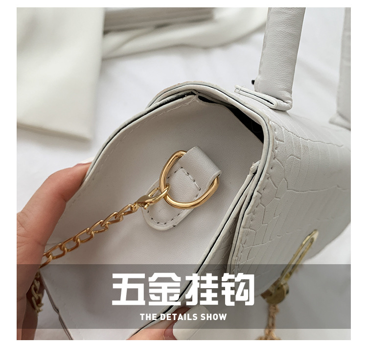 fashion embossed chain crossbody small square bagpicture26