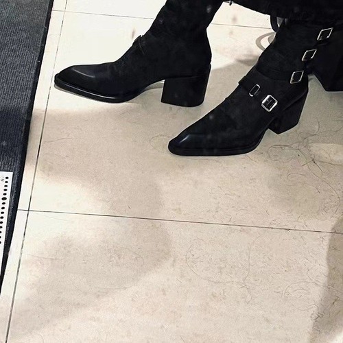 [Youshilei] Roman-Style Buckle Pointed-Toe Mid-Calf Cool Boots for Women | Summer Style Cutout Design with Leather Belt Buckle Single-Layer Shoes