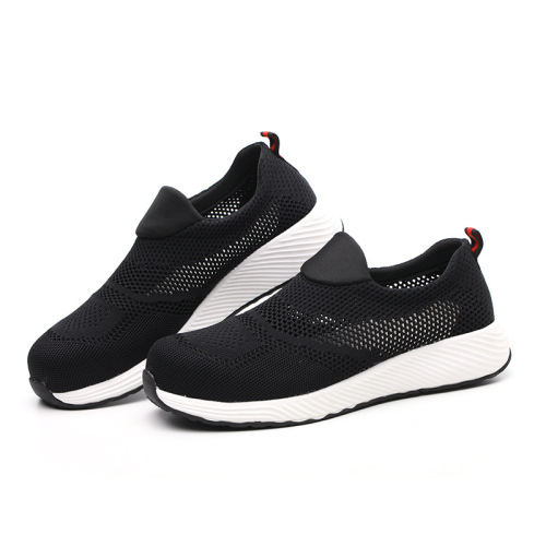 Sturdy, breathable, deodorant, fly-woven mesh lightweight labor protection shoes in summer, standard steel toe, anti-smash and puncture-proof shoes, work shoes
