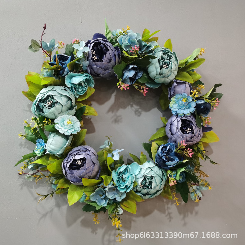 Peonía artificial guirnalda colgante decoración puerta decoración boda dintel fotografía boda sala de estar decoración floral fábrica directa al por mayor