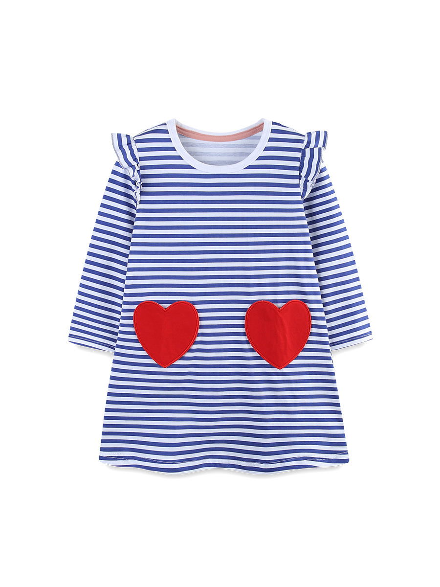 Vestido de Princesa Arayado para Niña de Algodón de Punto, para Primavera y Otoño image 5