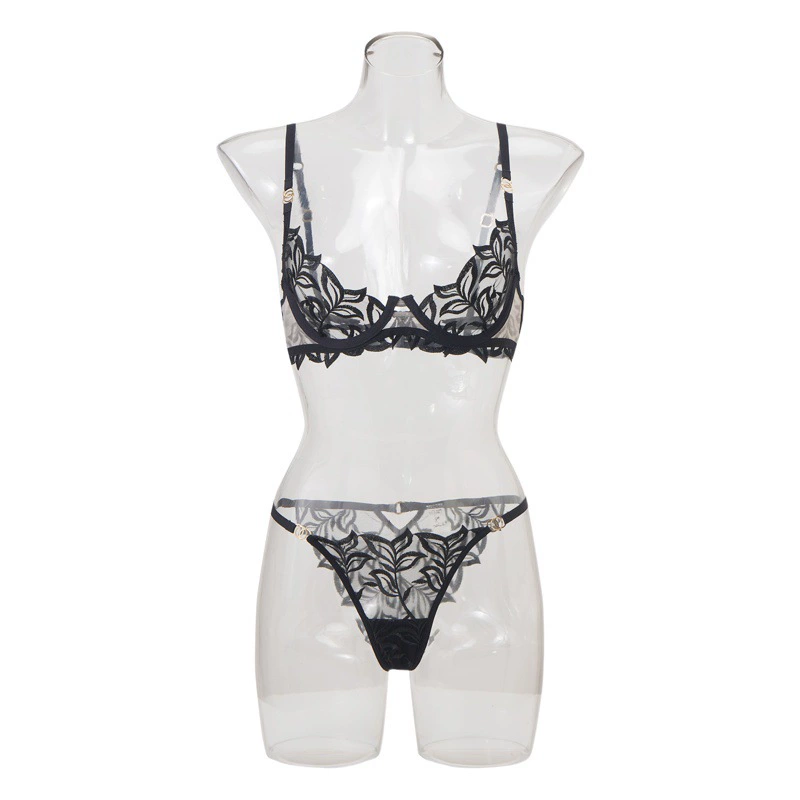 Хит продаж, новый трансграничный классический бюстгальтер и трусики с вышивкой, комплект из двух предметов, женский комплект нижнего белья, эксклюзивный бюстгальтер для внешней торговли «рыбья кость»