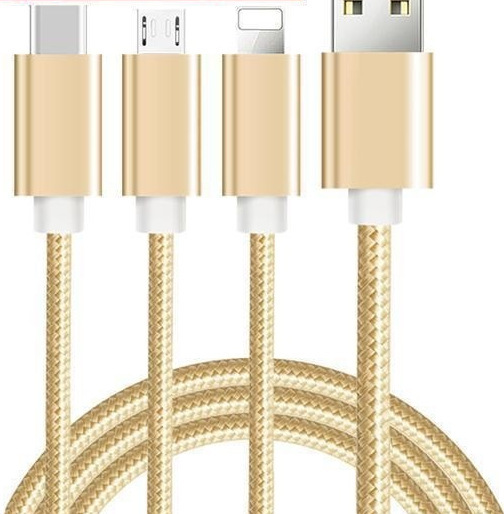 Apple Android Type-C 携帯電話に適した 1 対 5 織りデータ ケーブル 5 イン 1 高速充電マルチヘッド充電ケーブル|undefined