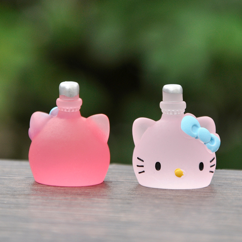 新款夜光KT猫饮料系列树脂装饰摆件可爱少女心房间DIY奶油胶配件 3