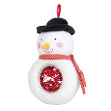 雪人毛绒公仔罐头钟 圣诞树圣诞袜公仔来图来样定 制圣诞纪念礼品