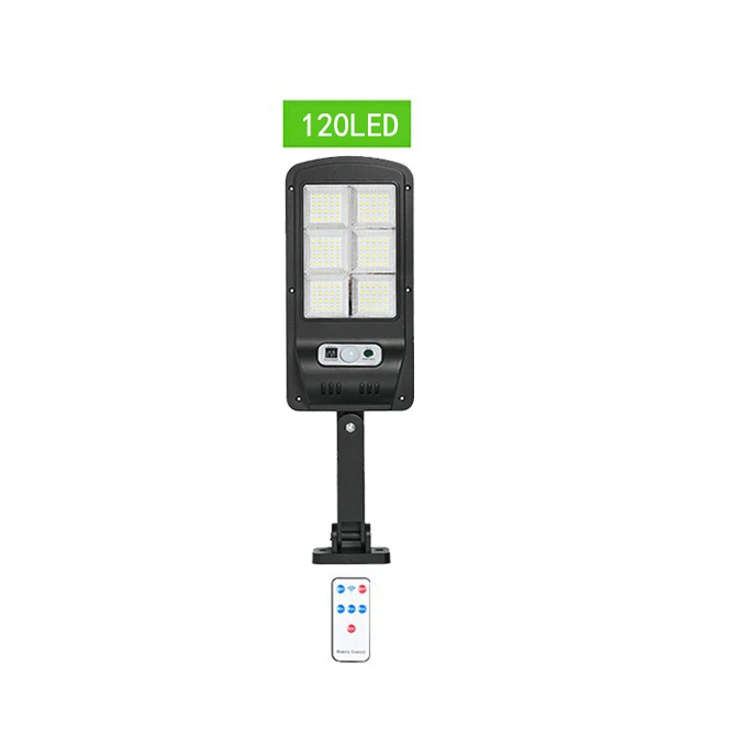 Solar street lamp with motion sensor and remote control, high luminosity, waterproof, 4–16 cells