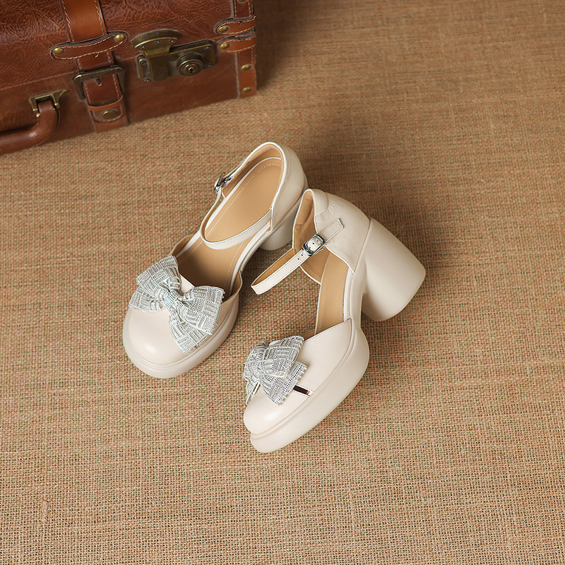 Sandal cao gót nữ mũi nhọn quai ngang đế dày gót 7 cm — đen chi tiết 19
