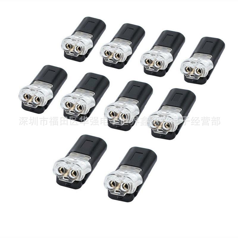 10 pack of mini D2 solderless push-in wire connection terminal splicing connector for dual-line cross connection