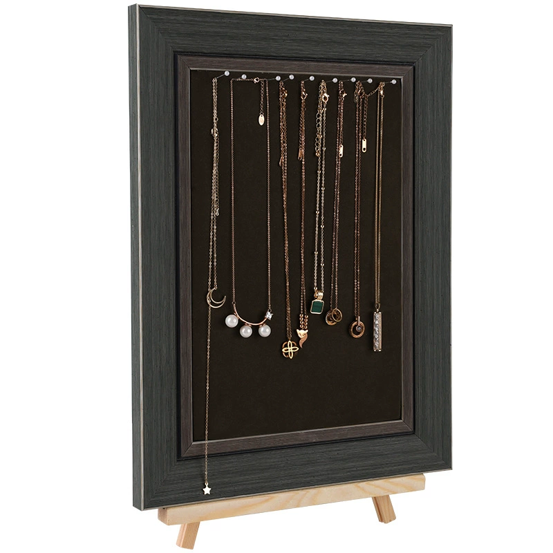 Wall photo frame, storage system, earrings, necklace, stand