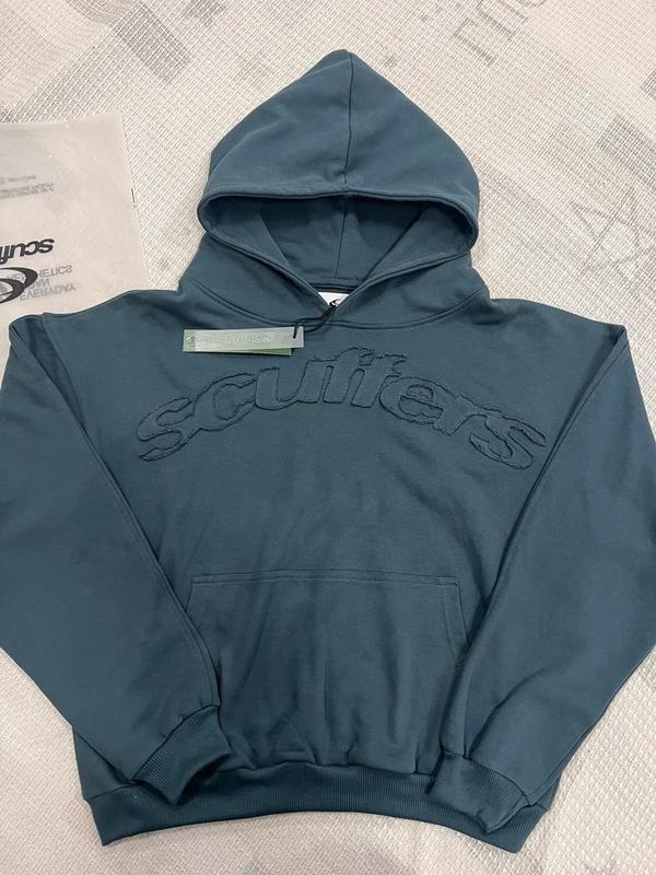 Sudadera con Capucha de Algodón, con Forro de Felpa, Estampada y Bordada, Corte Holgado