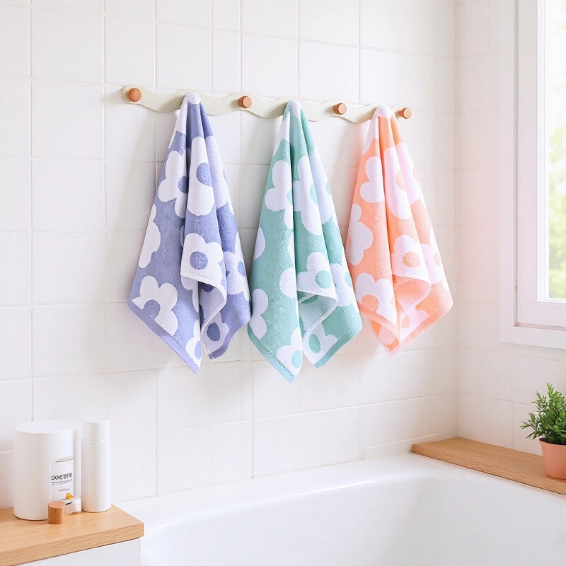 Towels That Absorb Water and Do Not Shed Lint, Thickened and Soft Face Towels, Cross-Border Cartoon Print Household Face Towels for Facial Cleansing