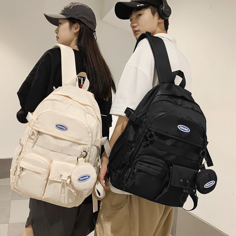 New Style Backpack for Women, Simple Large-Capacity Laptop Bag with a Unique Design, Suitable for Female College Students and Men, Trendy Brand