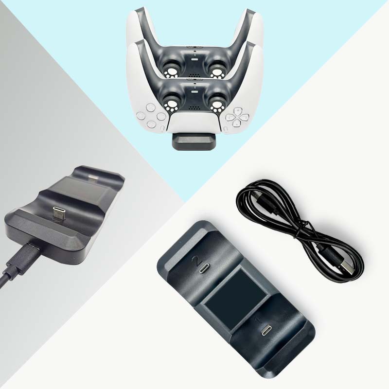 In-Stock Direct Supply Ps5 Controller Charging Dock, Dual Controller Dock Charger, Ps5 Controller Charging Gaming Accessories