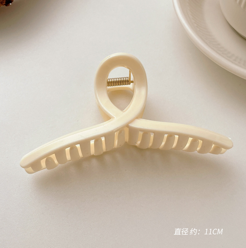 韓国風シャーククリップ、女性用の大きめのシンプルで多用途なヘアクリップ、ネットセレブのヘアアクセサリー、入浴用の後頭部のヘアクリップ|undefined