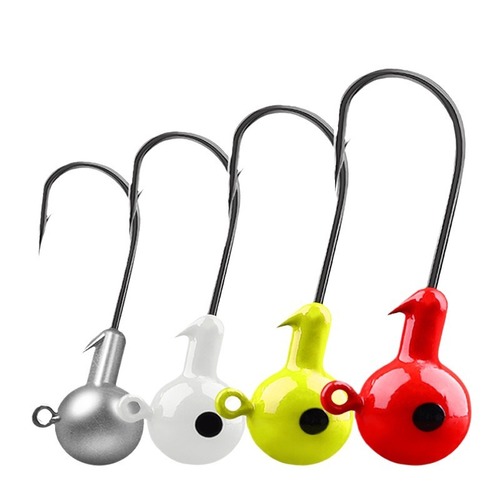 Wholesale Micro Jig Head with Soft Bait Lure Soft Worm Hook with Blood Slot, Glow-in-the-Dark Original Color, Enhanced Jig Head