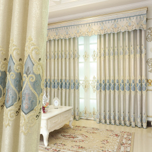2020 New High-End Luxury European-Style Living Room Curtains, Luxurious and Simple Modern Blackout Bedroom Simple European Style
