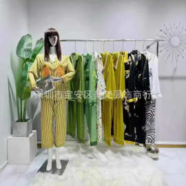 大码家居服源桑妮丝24秋冰丝桑蚕丝亲肤睡衣套装品牌折扣女装批发