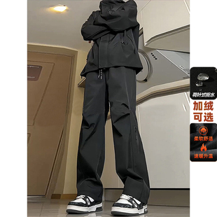 Black Three-proof Soft Shell Rusk Pants Women's and Men's Waterproof Windproof American-style Paratrooper Pants American-style Mountaineering Workwear Ski Pants