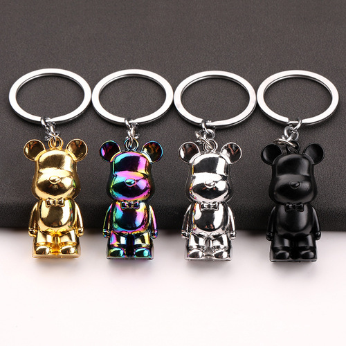 Vicious Bear Keychain Cute Internet Celebrity Cartoon Teddy Bear Figure Ornament Car Keychain Couple Schoolbag Hook