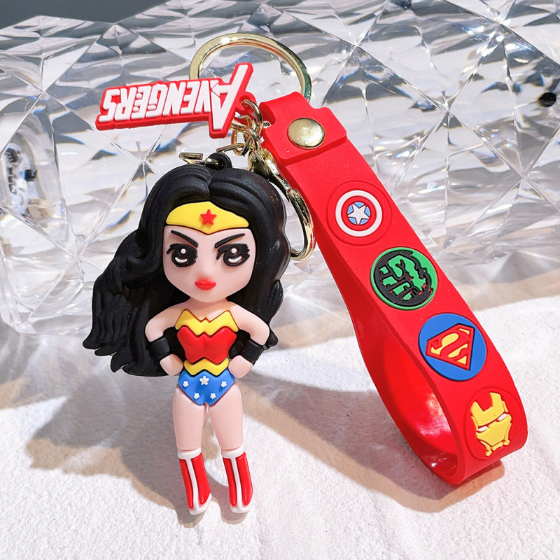 スーパーヒーローキーホルダージョーカーガールジョーカーキーホルダーサイコパスハーレークイン人形ペンダント|undefined