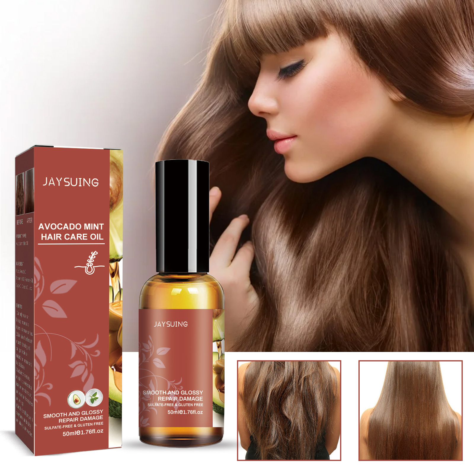 Jaysuing Dense Thick Repair Tail Dry Fury Soft and Moisturizing Hair Essence Oil_voghion.com