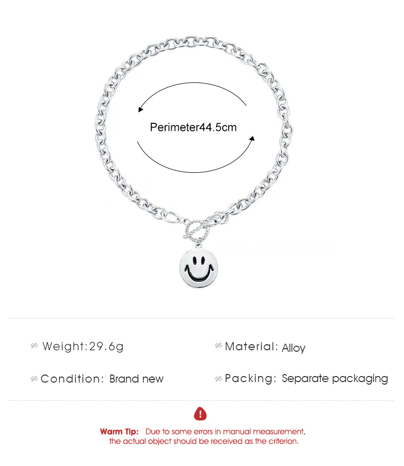 Hip Hop Smiley Face Alloy Necklace Wholesale display picture 1