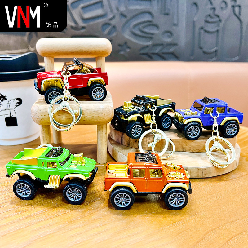 Creative New Huili Pickup Truck Car Keychain Mini Huili Toy Car Schoolbag Key Chain Small Gift Wholesale