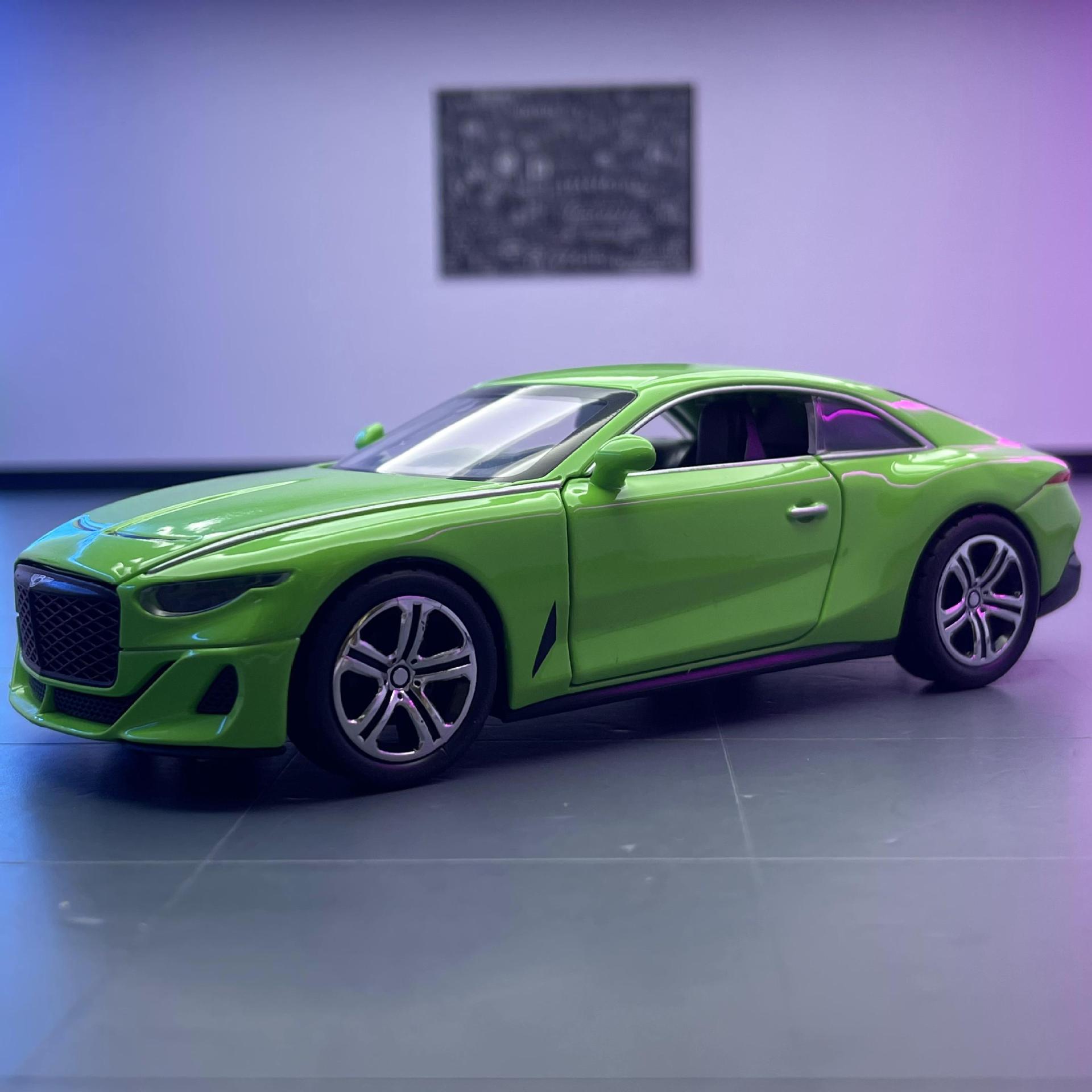 Lijiaxin aleación modelo de coche 1:32 Bentley mulena coche deportivo Tire hacia atrás iluminación efecto de sonido juguete música modelo adornos
