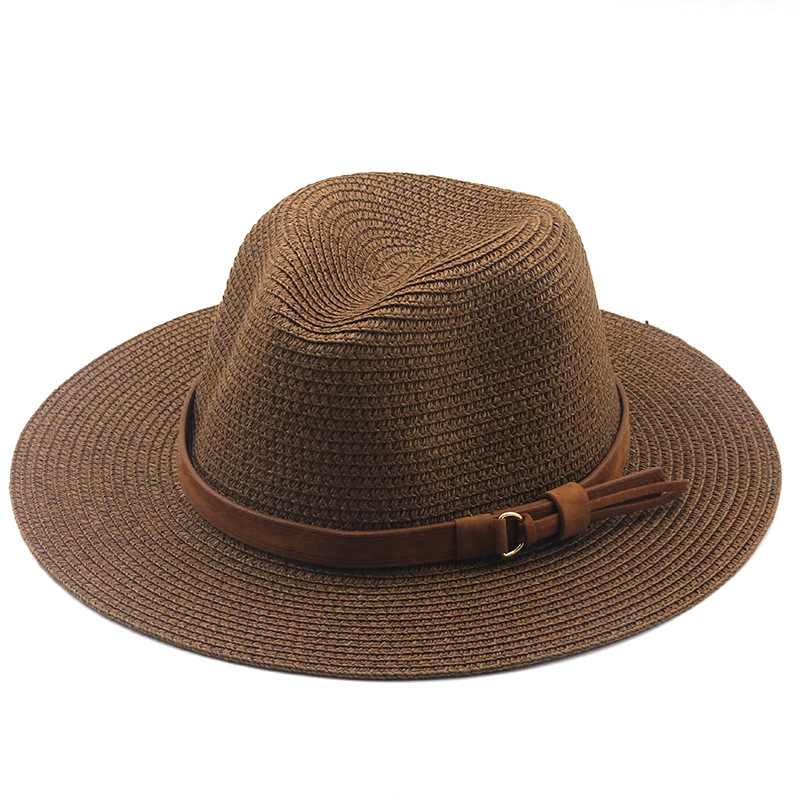 Simple Sunscreen Sunshade Cowboy Straw Hat display picture 6