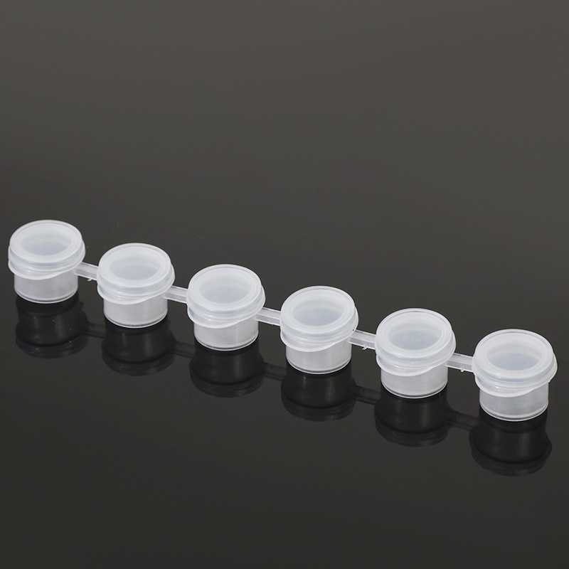 Caja Vacía para Pintura Acrílica de 6/8 Tiras de Plástico PE Transparente para Mezcla de Pintura