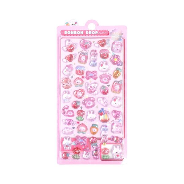 Three dimensional cartoon sticker