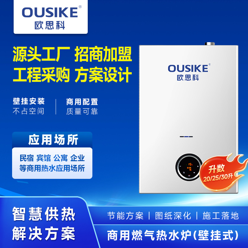 商用燃气热水器20L升民宿客栈25升30L热水器酒店壁挂式天然气浴池
