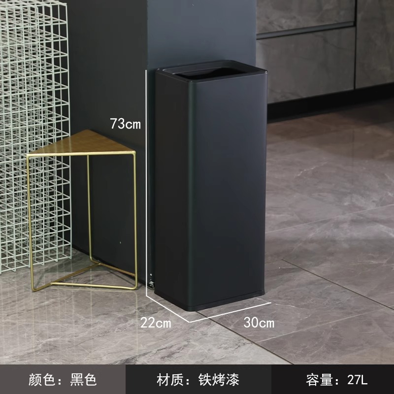 Basura de acero inoxidable toallitas de inodoro cubierta de papel de toallitas de gran capacidad oficina pasillo de caída directa cubo de almacenamiento