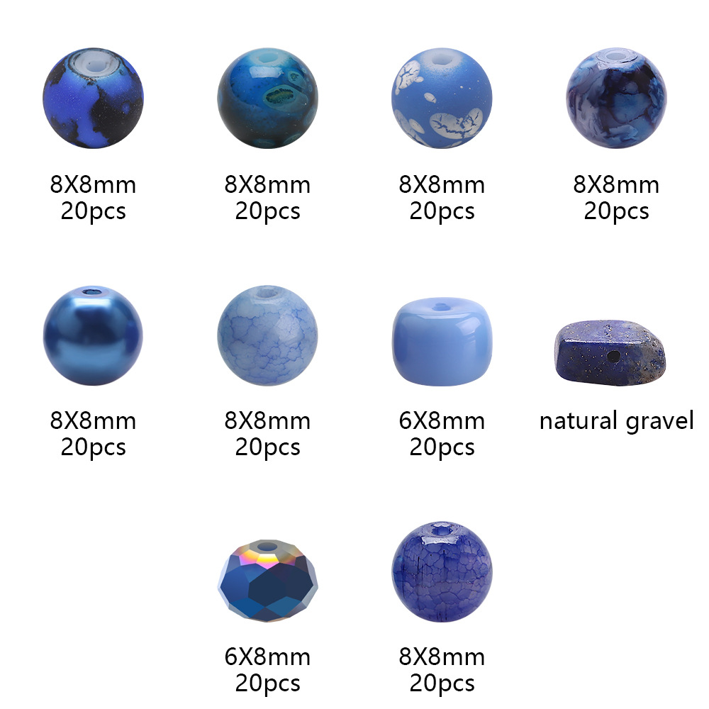 185g Weight Beads Jewelry Making Type Diameter 8mm Jewelry Making Size DIY Jewelry Accessories Classification 1 Set Quantity Glass Material Irregular, Round Pattern Plating Design Simple Style Style 1 Set Diameter 8mm Glass Irregular Round DIY Jewelry Accessories Beads 39