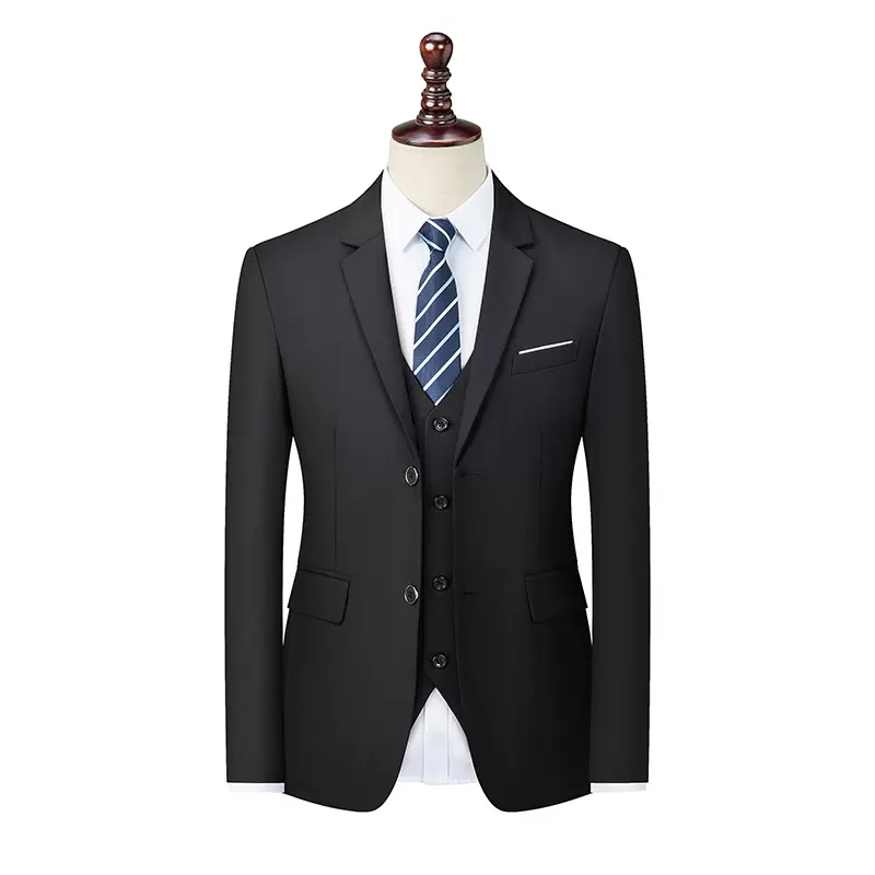 严选新款男式西服上班职业套装韩版修身商务西装春秋正装摄影学生