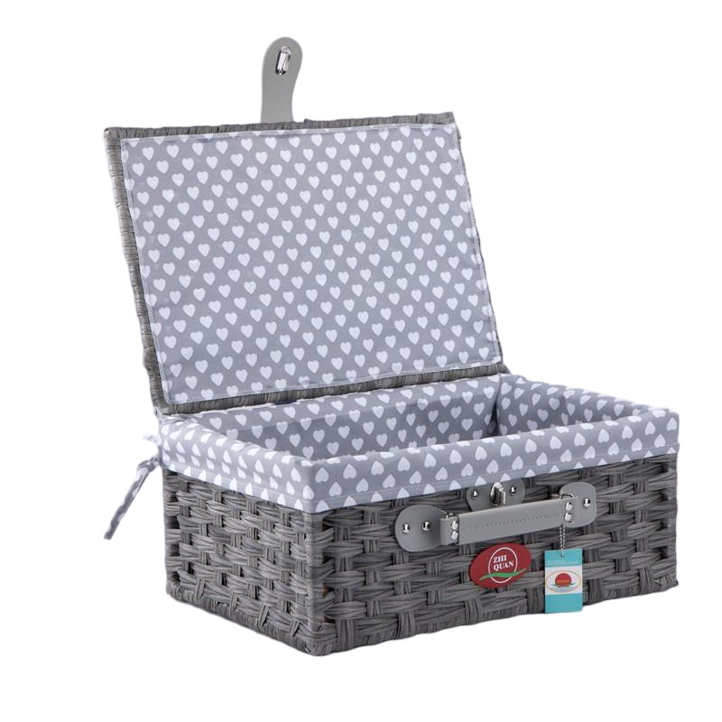 plástico trenzado imitación de caña trenzada a mano mesa bocadillos cosméticos almacenamiento de artículos cesta de picnic almacenamiento cesta de regalos