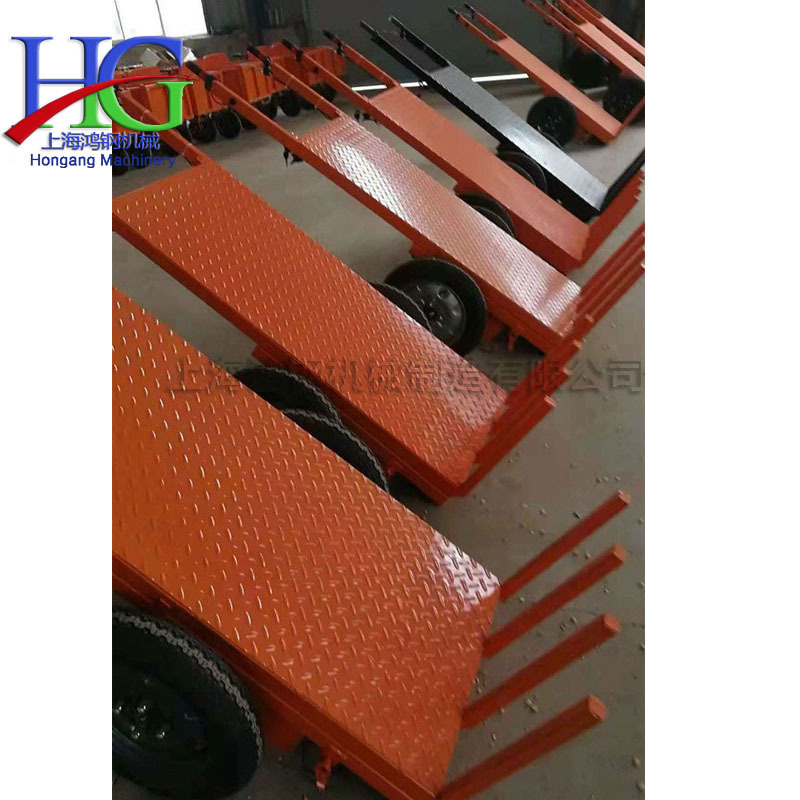 鸿钢牌手把转向窑厂干坯车耐火厂小型平板车窑厂电动装窑工具